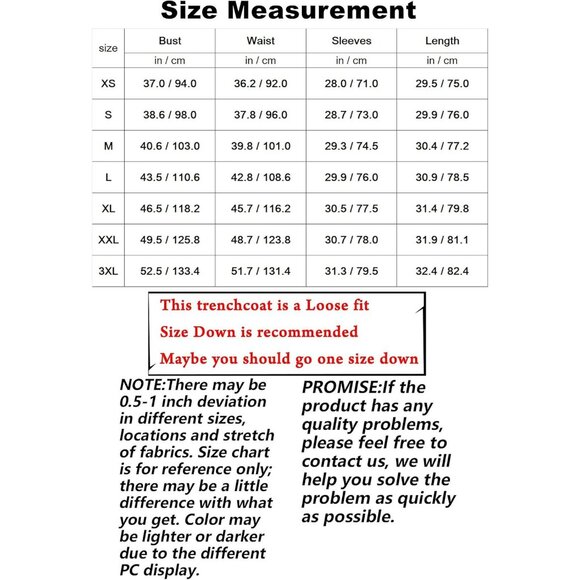 🆕 Women Black Faux Leather Long Jacket Double Breasted Spring Fall Trench Coat - Picture 6 of 6